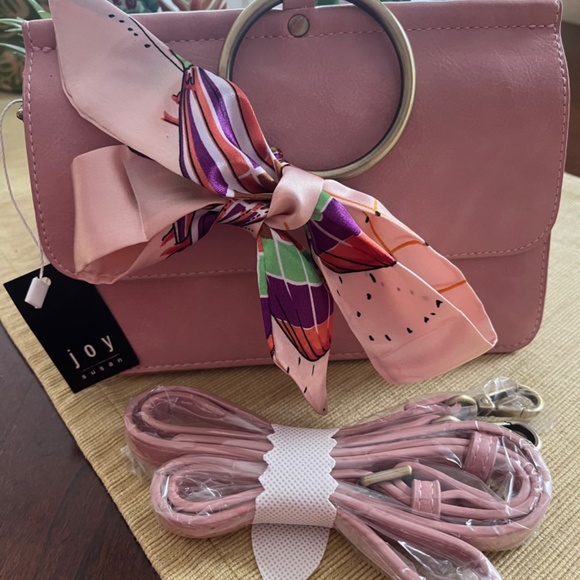 🌸 Aria Bracelet Bag ~ Joy Susan ~ Blush Pink ~ NEW with Tags ~ BONUS Twilly - Picture 2 of 12